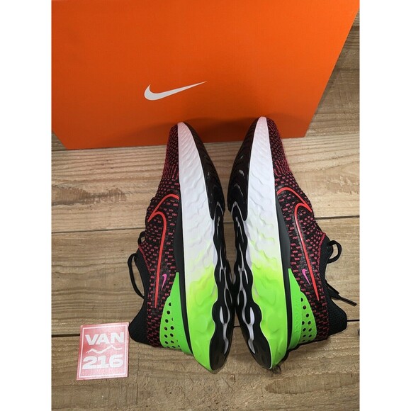 NEW SZ 11-13: Nike React Infinity Run Flyknit 3 'Black Siren Red' Running Shoes - Picture 7 of 8